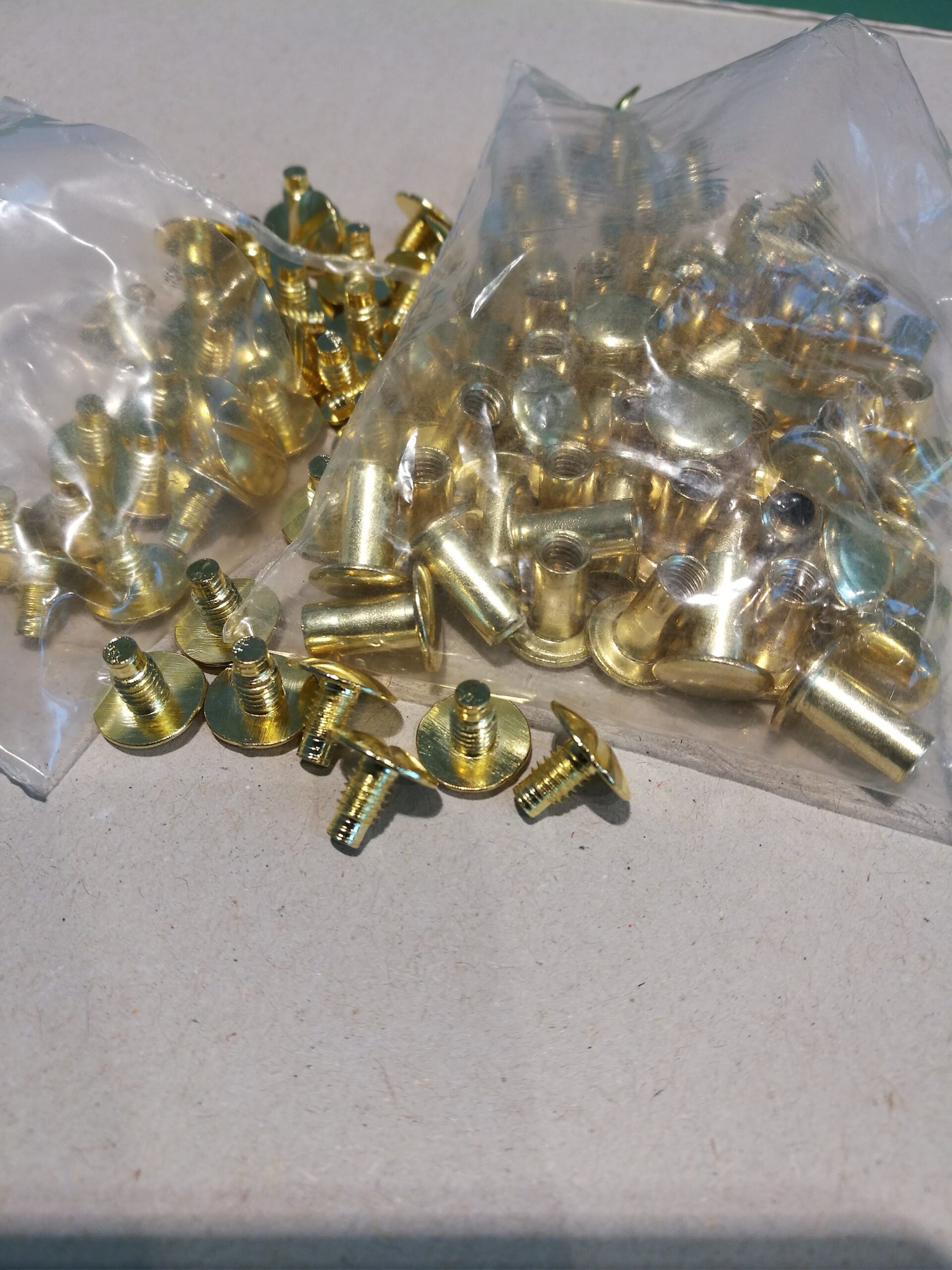 Gold screws for the Totem project for Wiener GTV Design