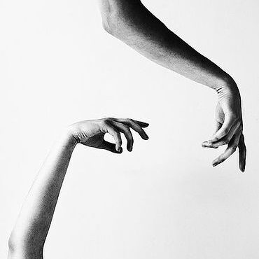 Hands, black&white photo