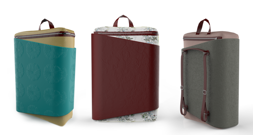 Variations of colors of the backpack