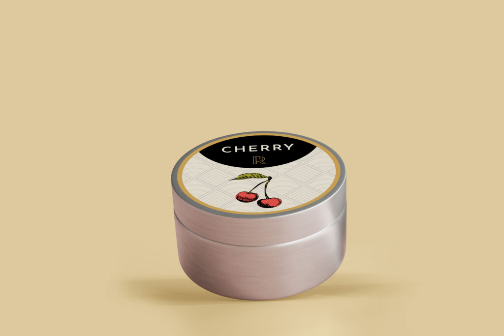 Packaging with cherry label designed for Retrobar.