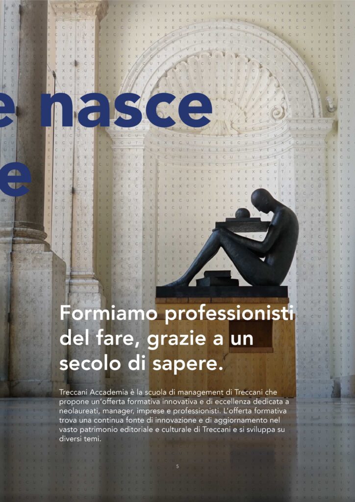 Inner page of Treccani Accademia Brochure
