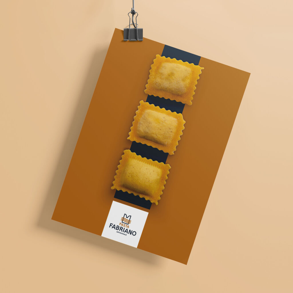 Cover of the catalogue designed for Pasta Fabriano.