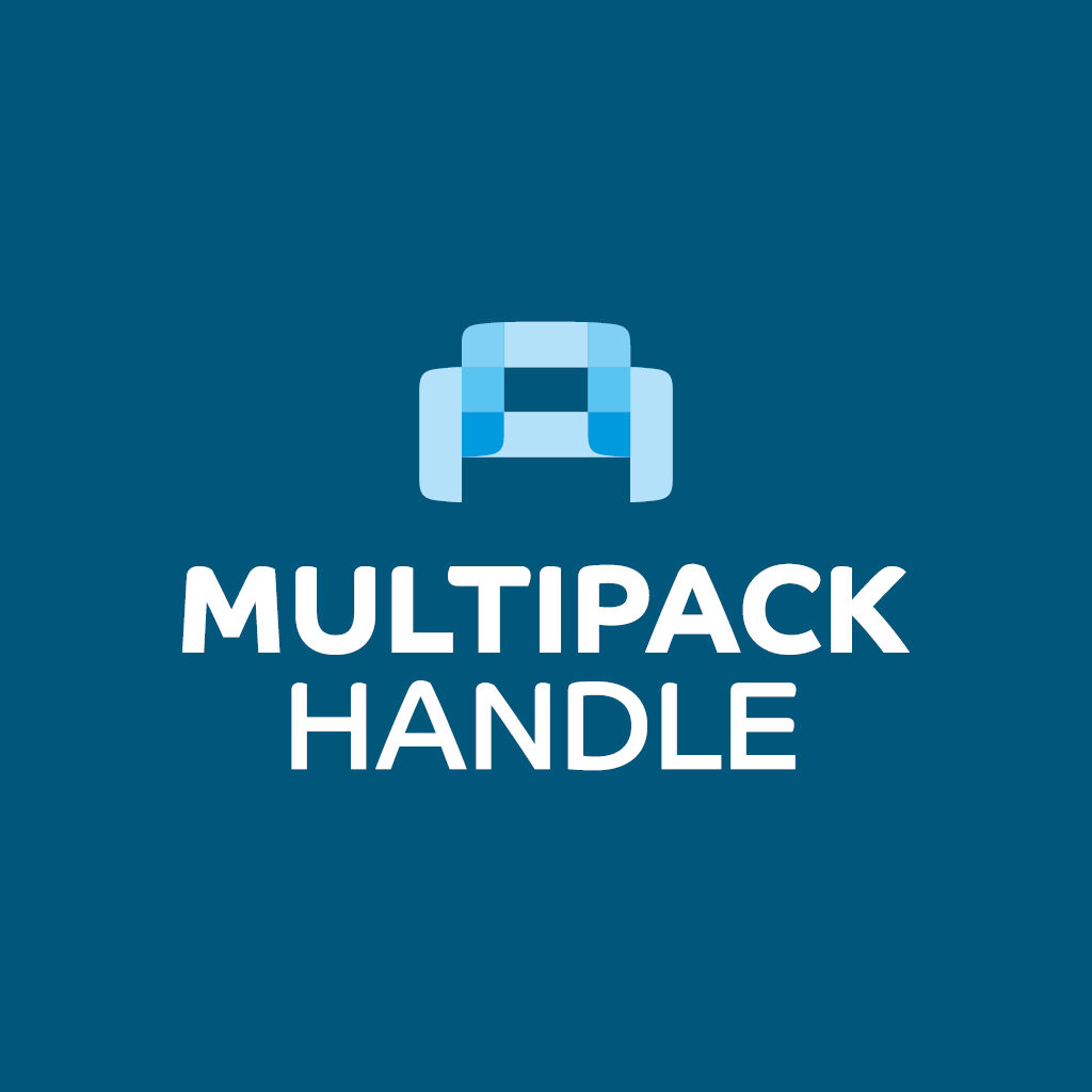 Multipack Handle logo on a blue background